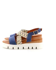 Cinzia Soft Sandalo Blu - Glamour Calzature