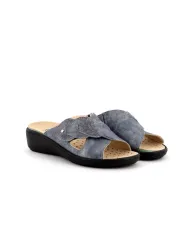 Cinzia Soft Ciabatta Blu - Glamour Calzature