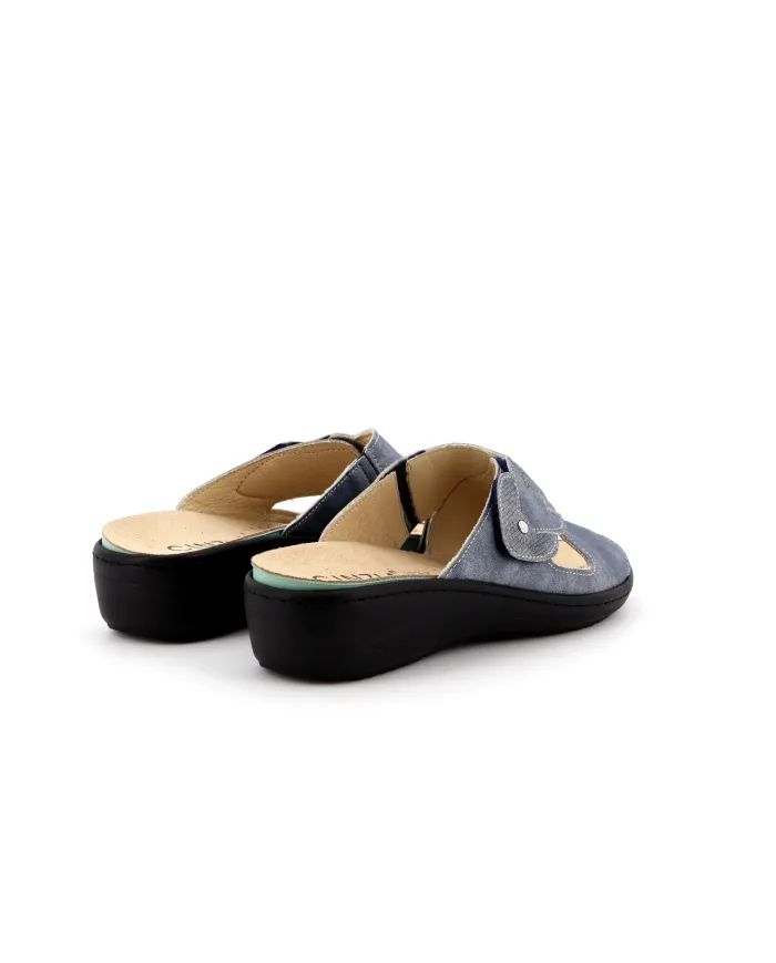 Cinzia Soft Ciabatta Blu - Glamour Calzature