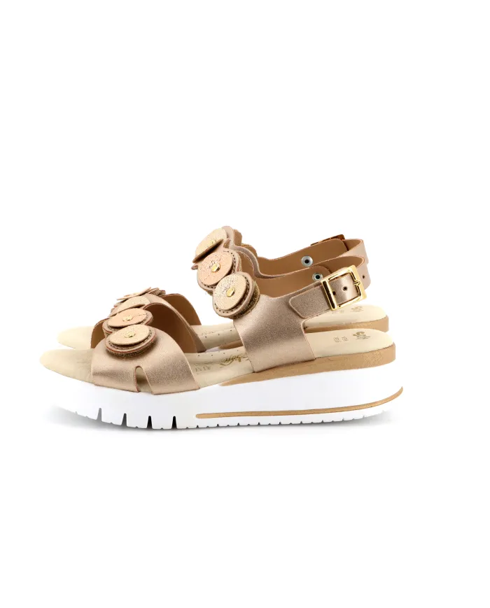 Cinzia Soft Sandalo Oro - Glamour Calzature