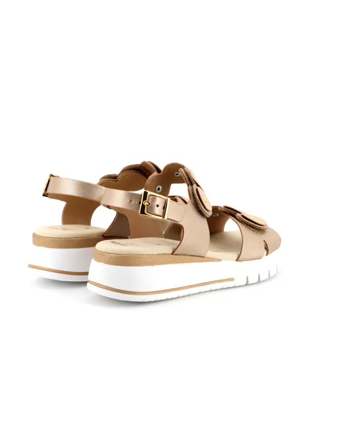 Cinzia Soft Sandalo Oro - Glamour Calzature