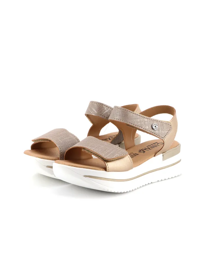Cinzia Soft Sandalo Platino - Glamour Calzature