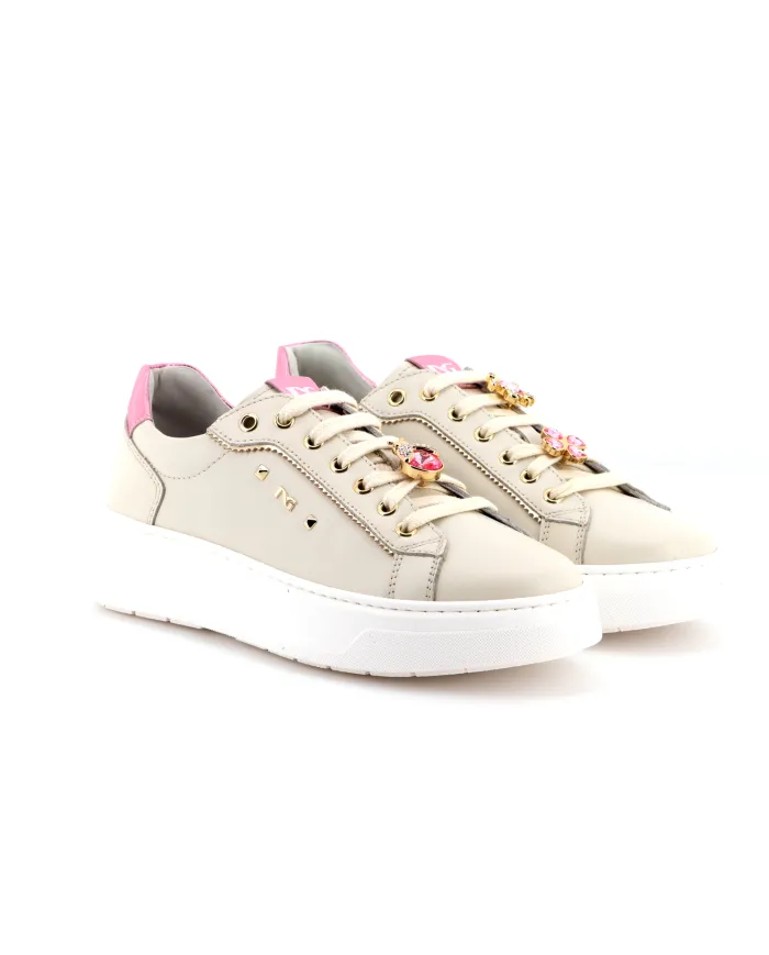 Nero Giardini Sneakers Avorio - Glamour Calzature