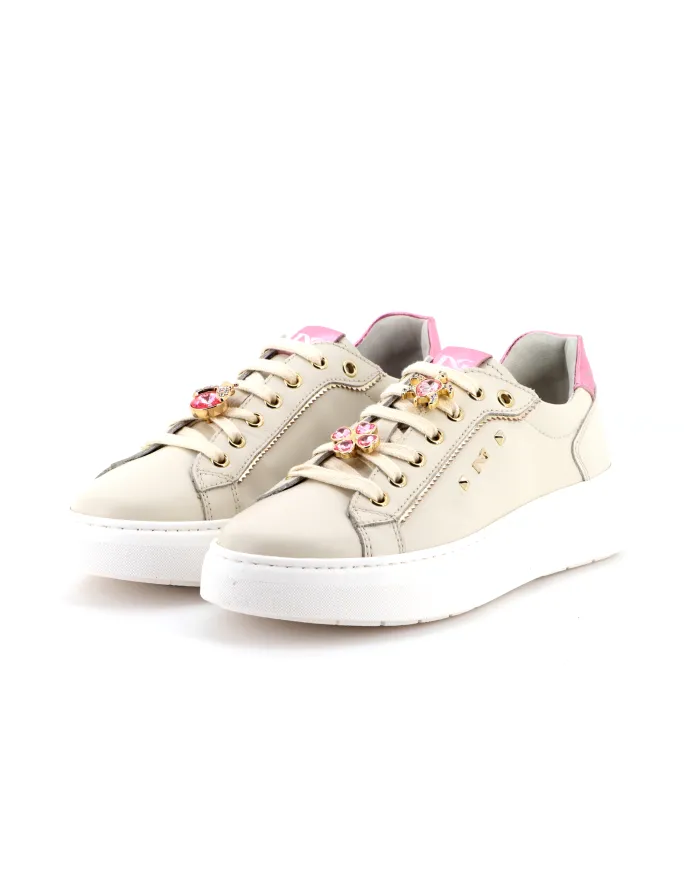 Nero Giardini Sneakers Avorio - Glamour Calzature