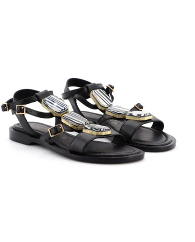 APEPAZZA Sandalo Nero - Glamour Calzature