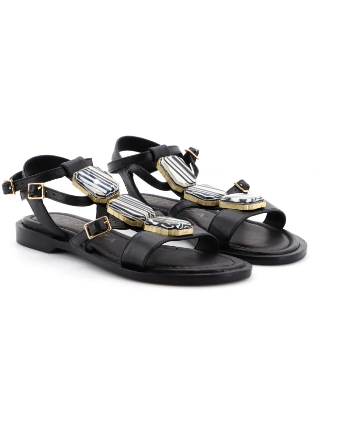 APEPAZZA Sandalo Nero - Glamour Calzature