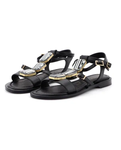 APEPAZZA Sandalo Nero - Glamour Calzature