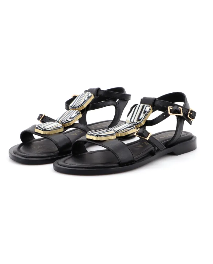 APEPAZZA Sandalo Nero - Glamour Calzature