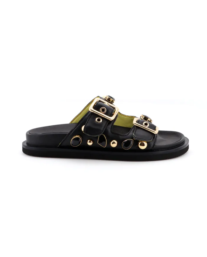 APEPAZZA Ciabatta Nero - Glamour Calzature