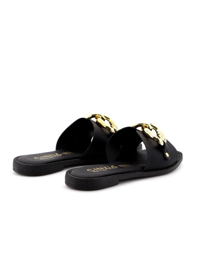 Cinzia Soft Ciabatta Nero - Glamour Calzature
