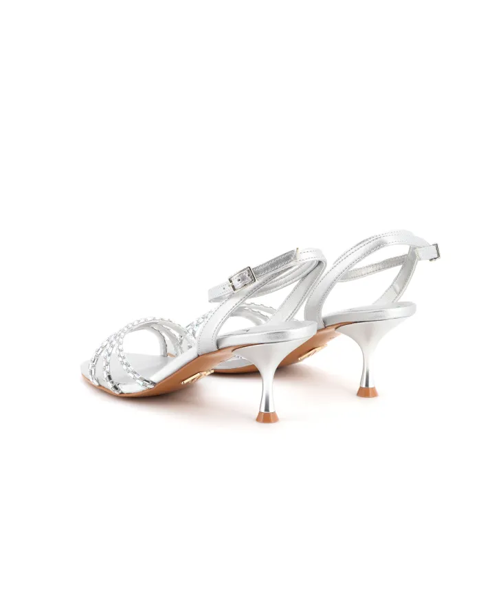 ALBANO Sandalo Argento - Glamour Calzature