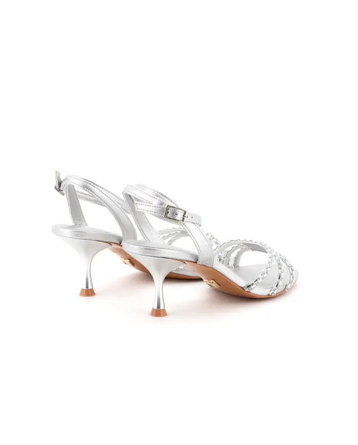ALBANO Sandalo Argento - Glamour Calzature