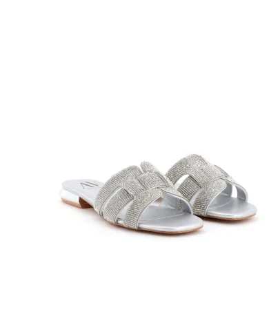 ALBANO Ciabattina Argento - Glamour Calzature