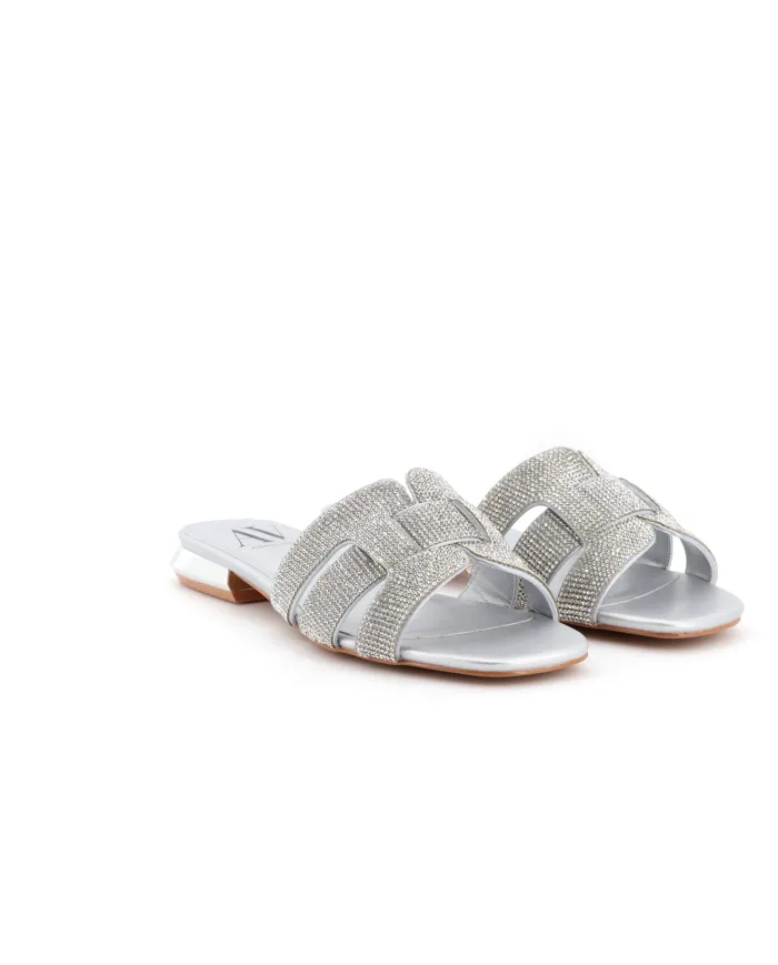 ALBANO Ciabattina Argento - Glamour Calzature