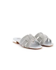 ALBANO Ciabattina Argento - Glamour Calzature