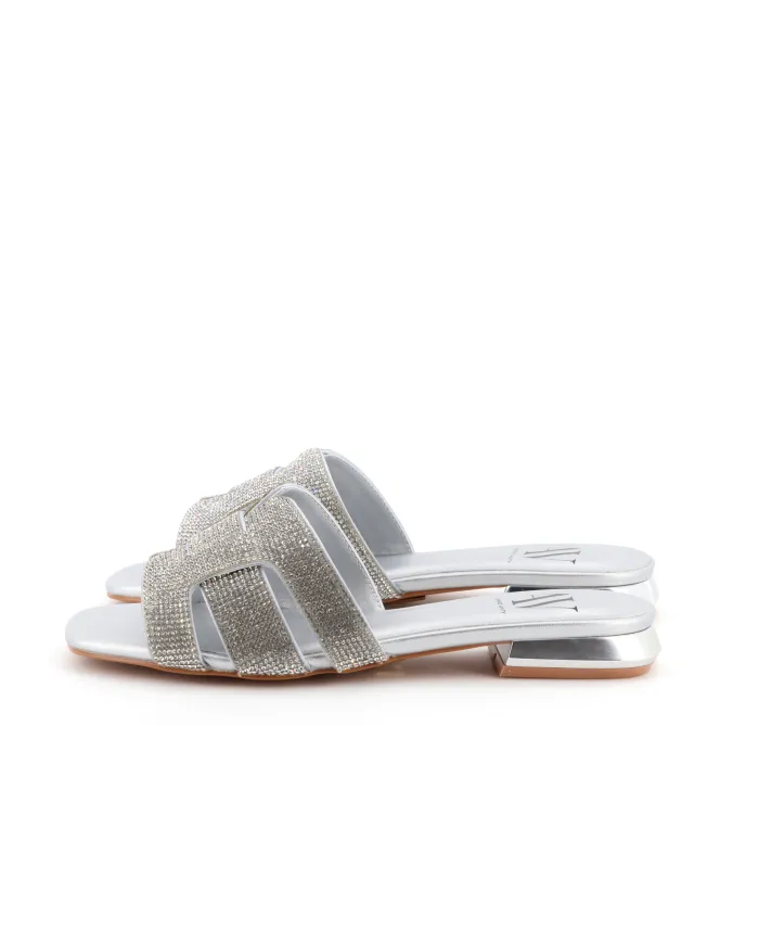 ALBANO Ciabattina Argento - Glamour Calzature