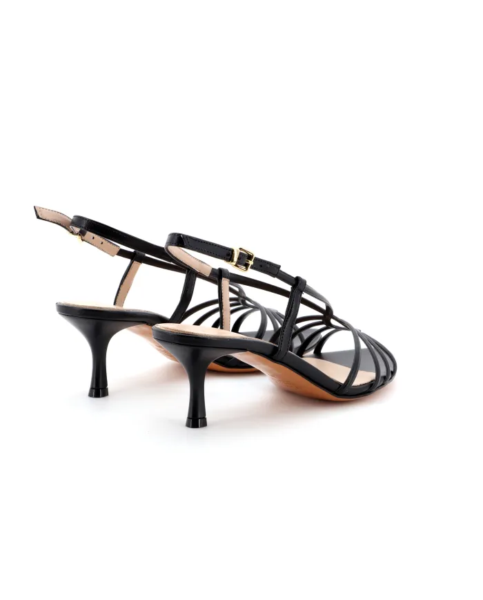 ALBANO Sandalo Nero - Glamour Calzature