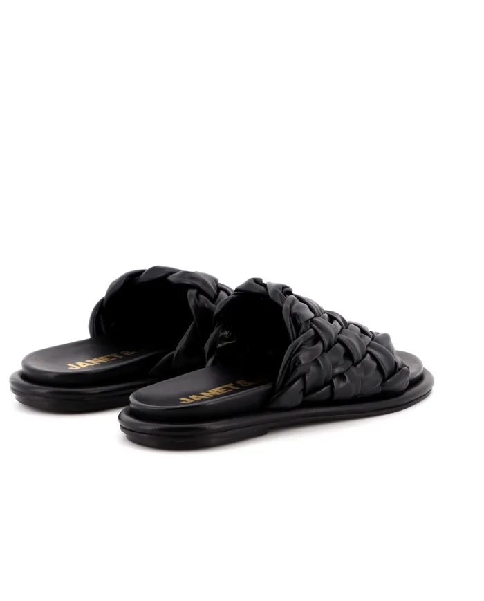 JANET&JANET Ciabatta Nero - Glamour Calzature