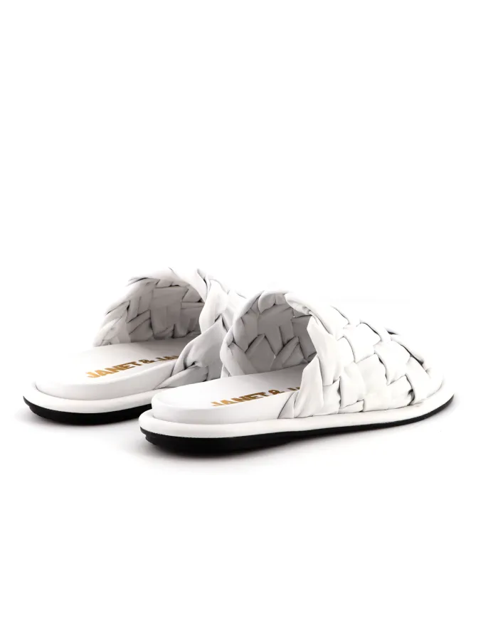 JANET&JANET Ciabatta Bianco - Glamour Calzature