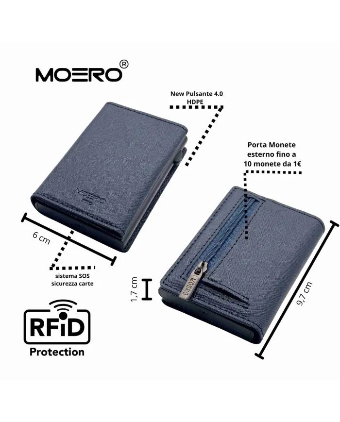 Moero Pro Saffiano Zip Blu - Glamour Calzature
