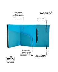 Moero Pro Saffiano Zip Azzurro - Glamour Calzature