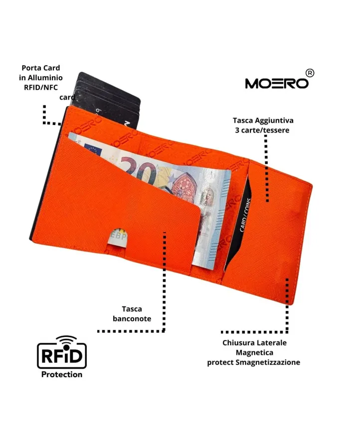 Moero Pro Saffiano Zip Arancio - Glamour Calzature