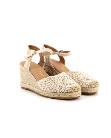 Etika Valenciana Croche Beige - Glamour Calzature Etika Valenciana Croche Beige - Glamour Calzature