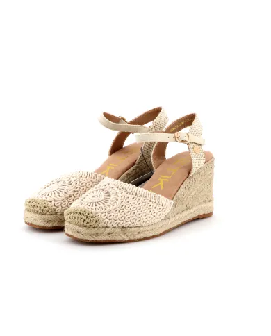 Etika Valenciana Croche Beige - Glamour Calzature Etika Valenciana Croche Beige - Glamour Calzature