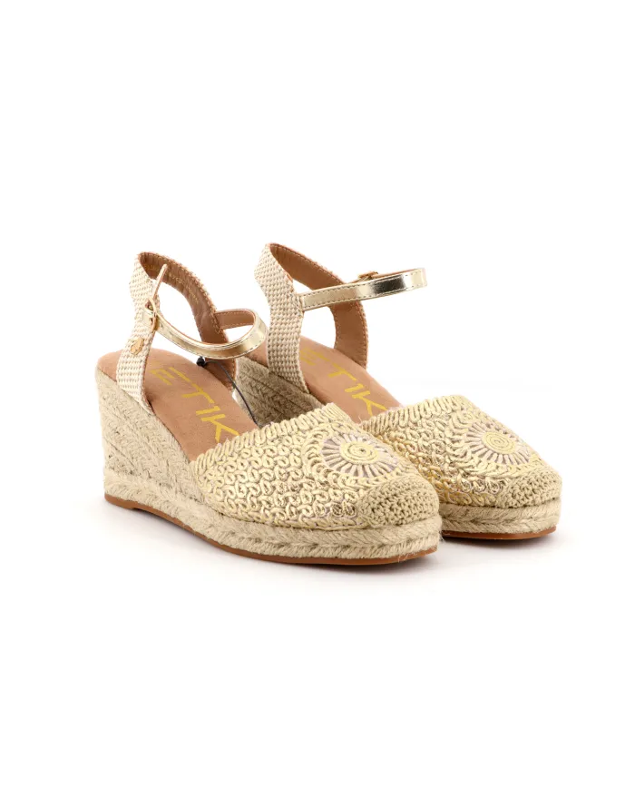 Etika Valenciana Croche Oro - Glamour Calzature