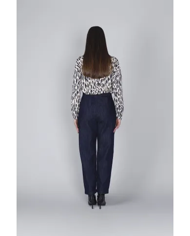 CafèNoir Pantalone Blu - Glamour Calzature CafèNoir Pantalone Blu - Glamour Calzature
