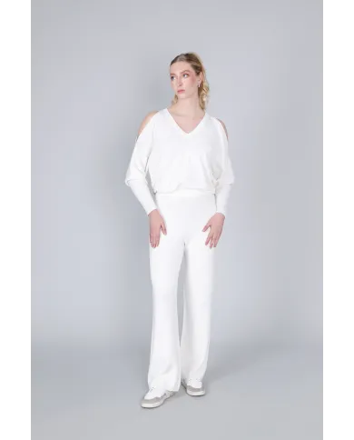 CafèNoir Pantalone Bianco - Glamour Calzature