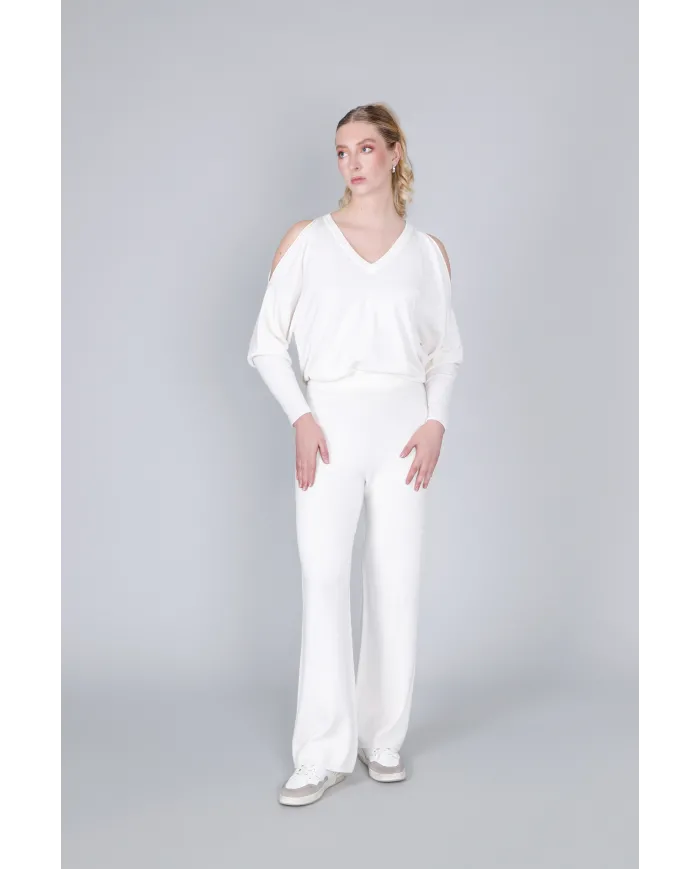 CafèNoir Pantalone Bianco - Glamour Calzature