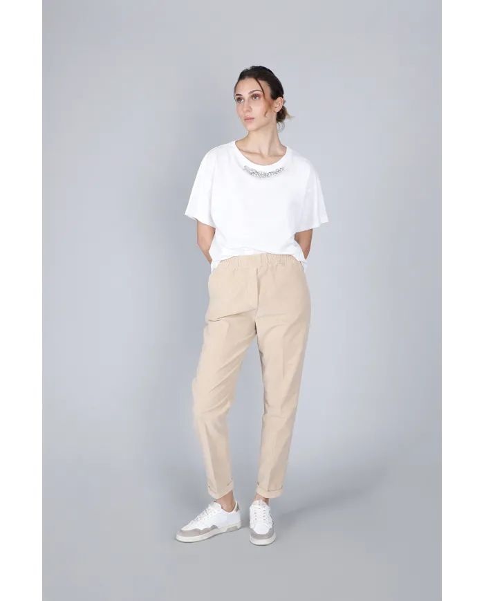 CafèNoir Pantalone Beige - Glamour Calzature CafèNoir Pantalone Beige - Glamour Calzature