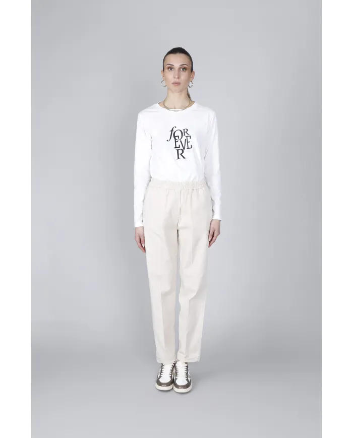 CafèNoir Pantalone Bianco - Glamour Calzature