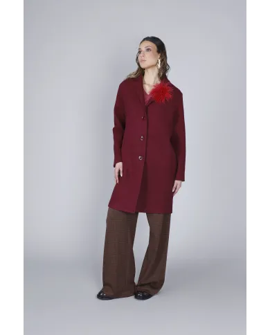 CafèNoir Cappotto Bordeaux - Glamour Calzature CafèNoir Cappotto Bordeaux - Glamour Calzature