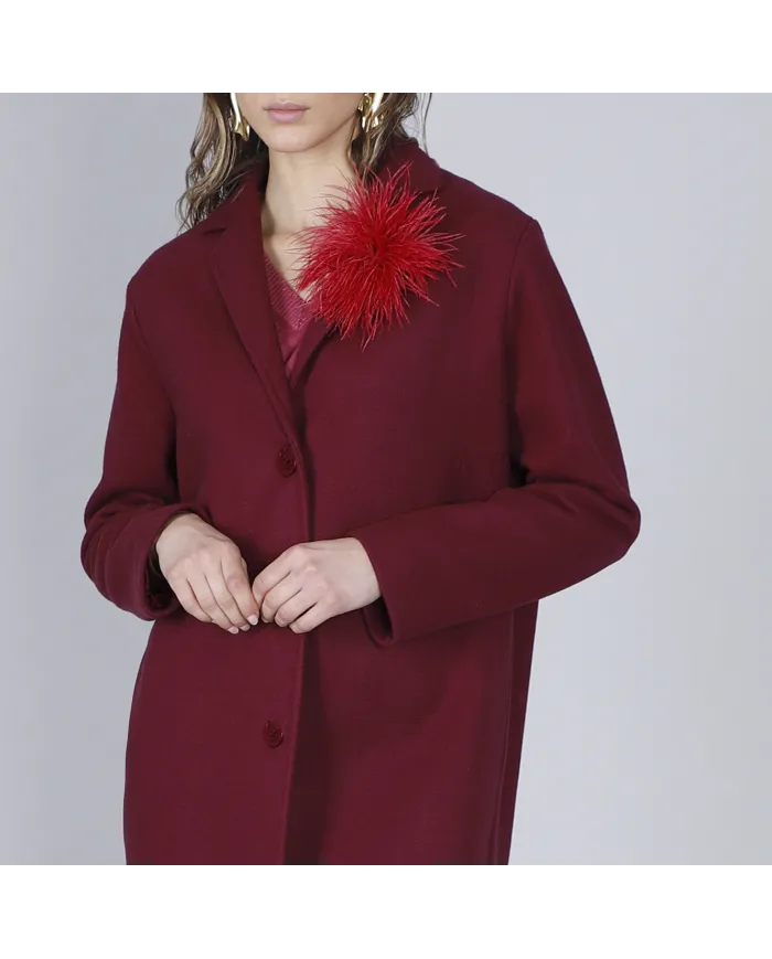 CafèNoir Cappotto Bordeaux - Glamour Calzature