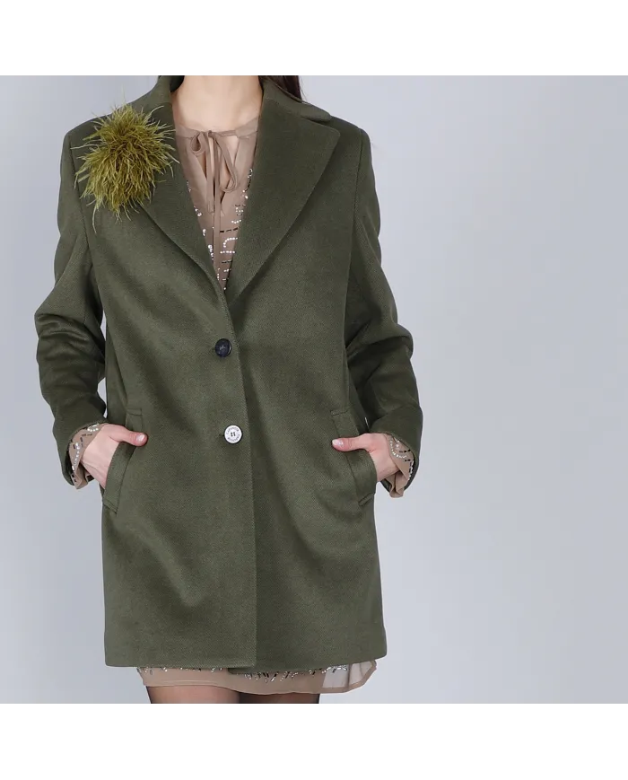 CafèNoir Cappotto Verde - Glamour Calzature