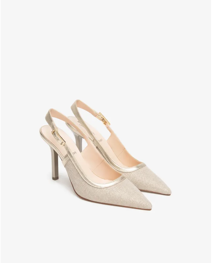 Nero Giardini Slingback Platino