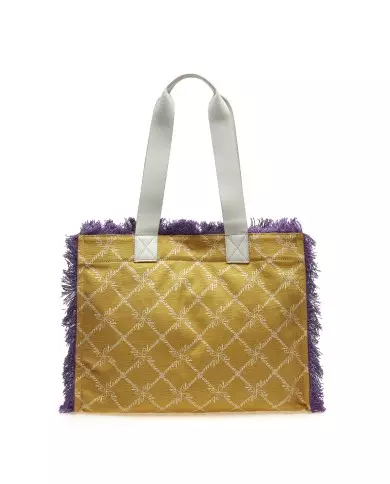 Blauer Canvas Shopping Giallo - Glamour Calzature