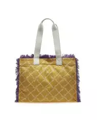 Blauer Canvas Shopping Giallo - Glamour Calzature