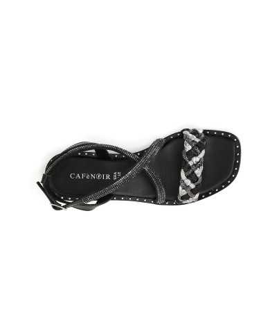 CafèNoir Sandalo Incrocio Nero - Glamour Calzature