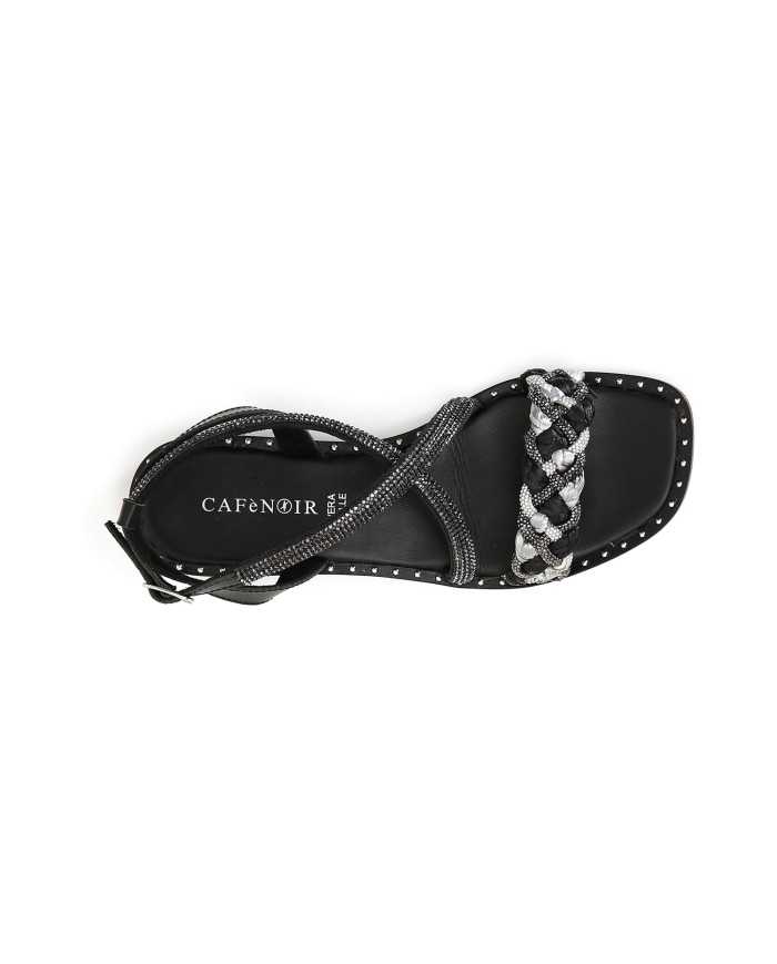 CafèNoir Sandalo Incrocio Nero - Glamour Calzature