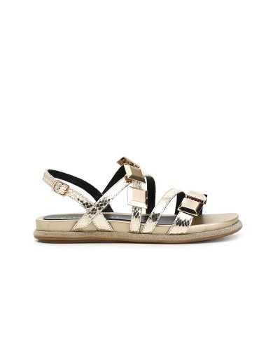 CafèNoir Sandalo Pelle Oro - Glamour Calzature CafèNoir Sandalo Pelle Oro - Glamour Calzature