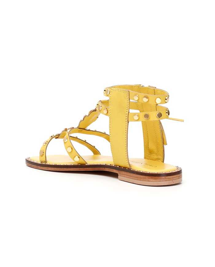 CafèNoir Sandalo Pelle Giallo - Glamour Calzature