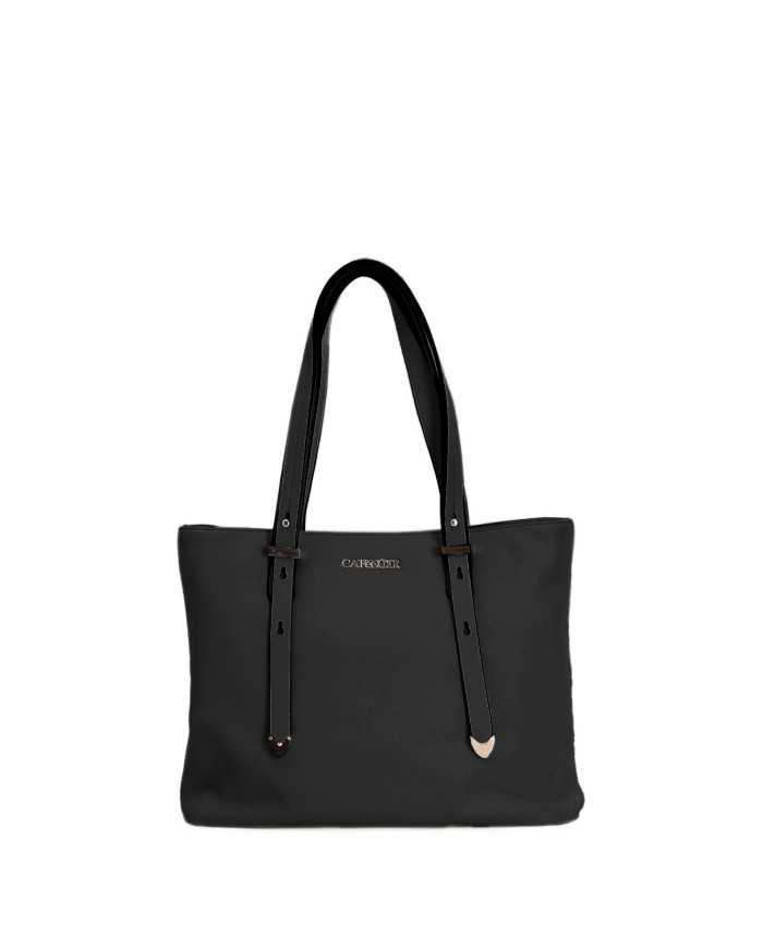 CafèNoir Shopping rigida con zip Nero - Glamour Calzature