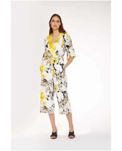 CafèNoir Tuta Scollata Giallo - Glamour Calzature CafèNoir Tuta Scollata Giallo - Glamour Calzature