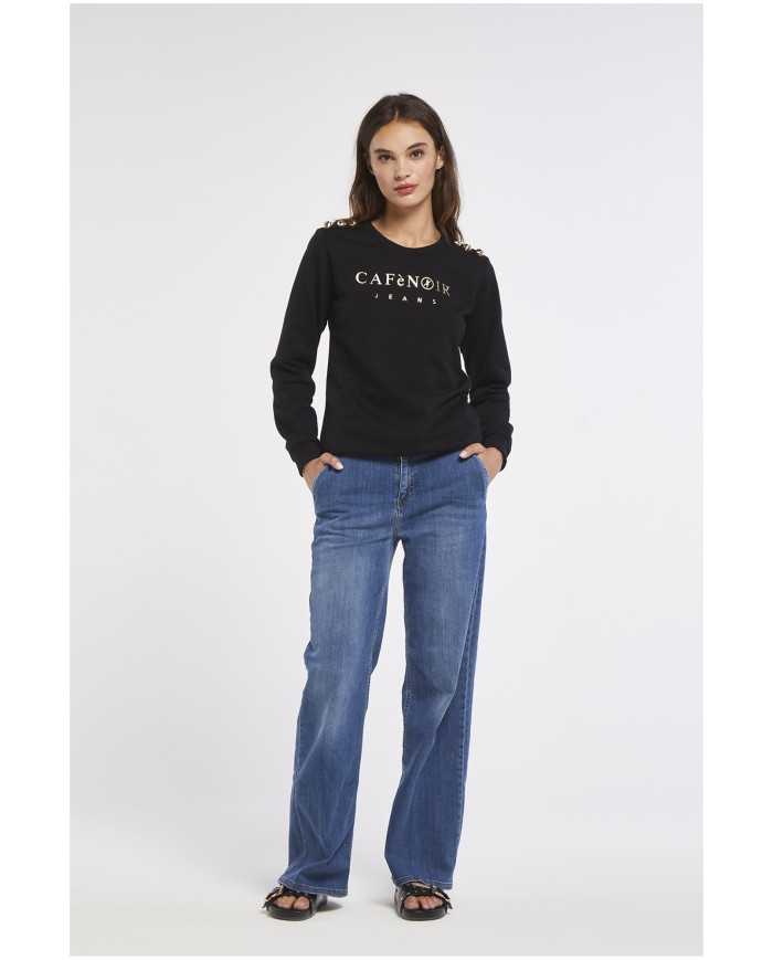 CafèNoir Felpa donna Nero - Glamour Calzature