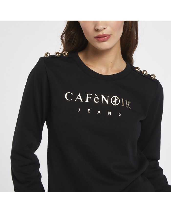 CafèNoir Felpa donna Nero - Glamour Calzature
