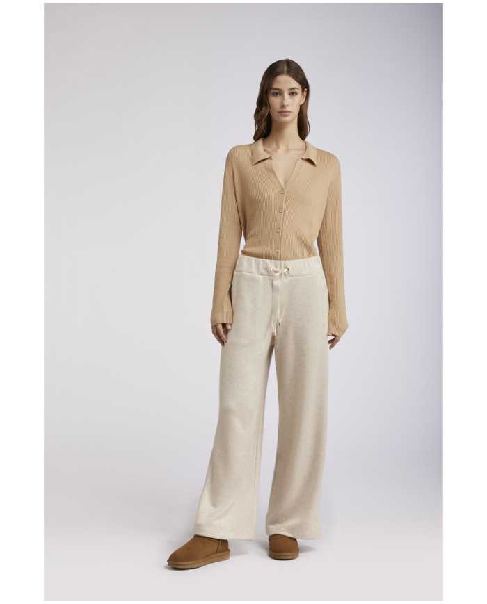 CafèNoir Pantaloni Palazzo Beige - Glamour Calzature CafèNoir Pantaloni Palazzo Beige - Glamour Calzature
