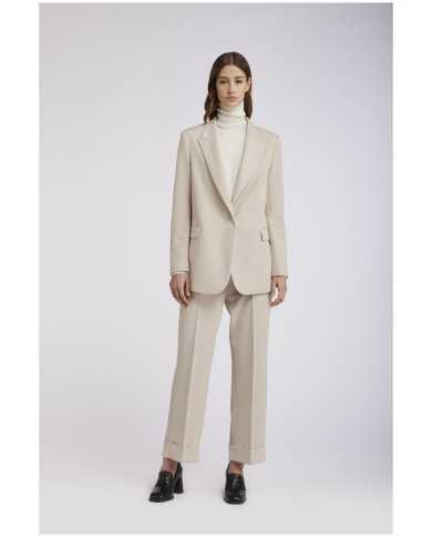 CafèNoir Giacca lunga monopetto Avorio - Glamour Calzature